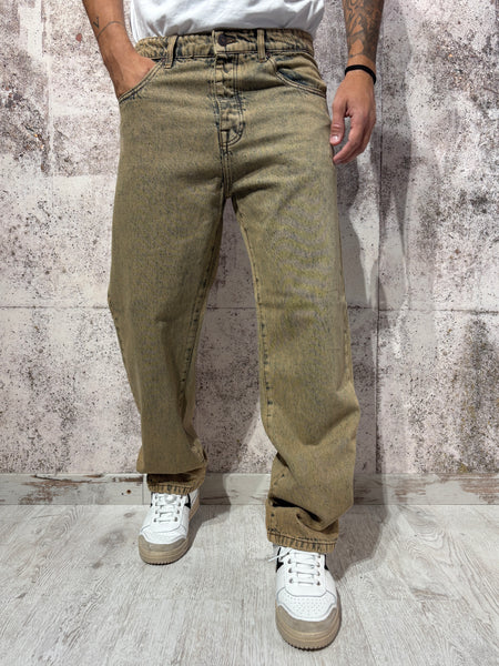 Jeans straight fit cammello vintage