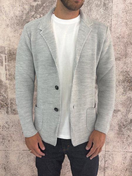 Giacca in maglia grigia