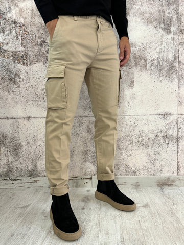 Pantalone cargo beige Slim Fit