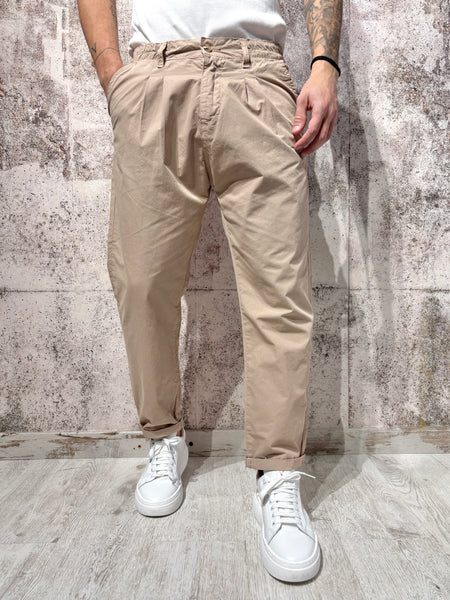 Pantalone beige doppia pinces