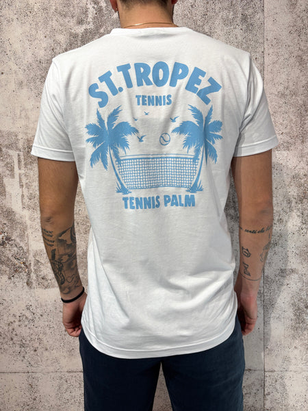 T-Shirt bianca St Tropez tennis