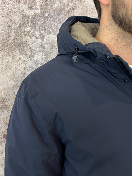 Giubbotto parka lungo col. Blu