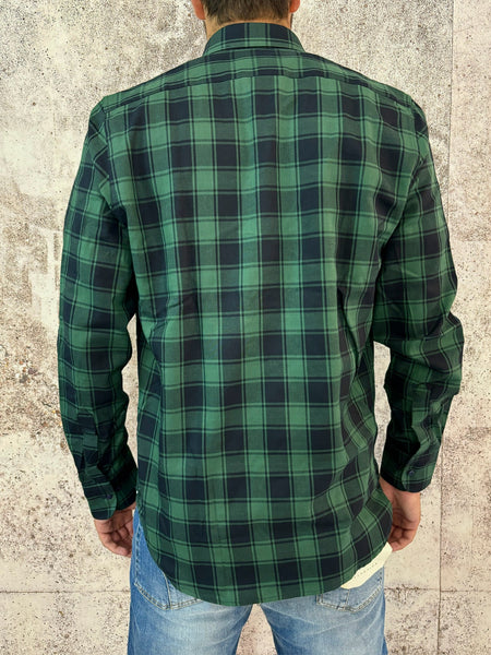 Camicia scozzese flanella verde/nera