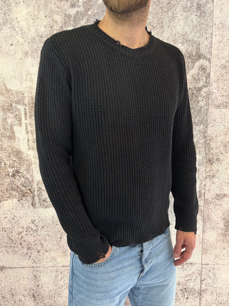 Black sweater with rips
