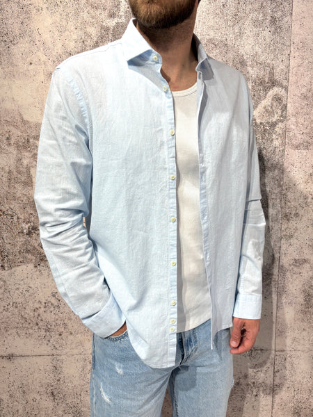 Light blue Linen/Cotton Shirt