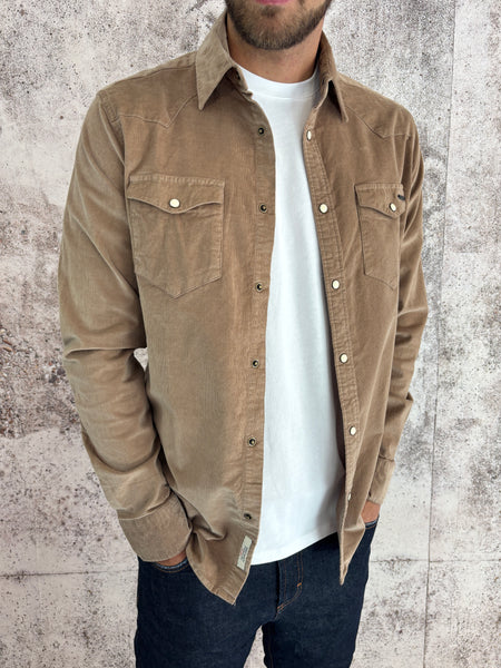 Camicia velluto beige