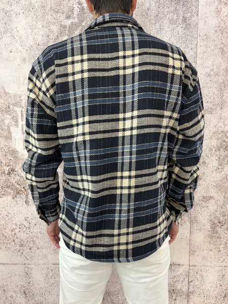 Camicia flanella scozzese blu