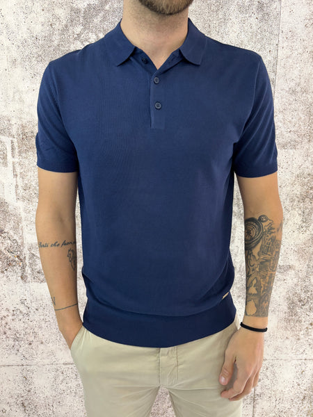 Polo in maglia m/m blu