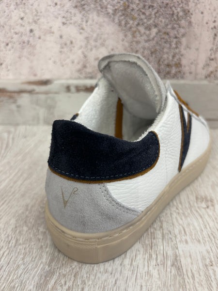 Sneakers Olympic bianca/blu/tabacco