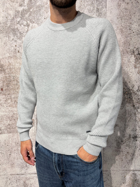 Maglione girocollo raglan grigio art. GL35230