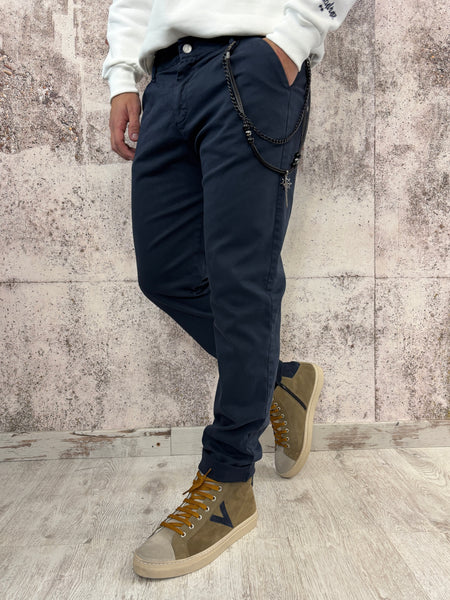 Pantalone pince blu