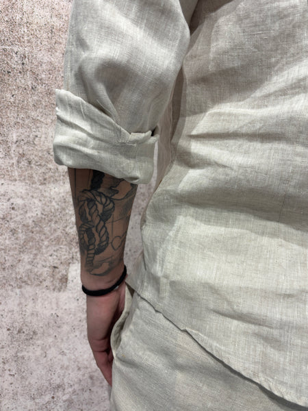 Korean sand linen shirt