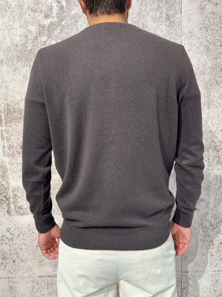Maglione girocollo moro misto cashmere