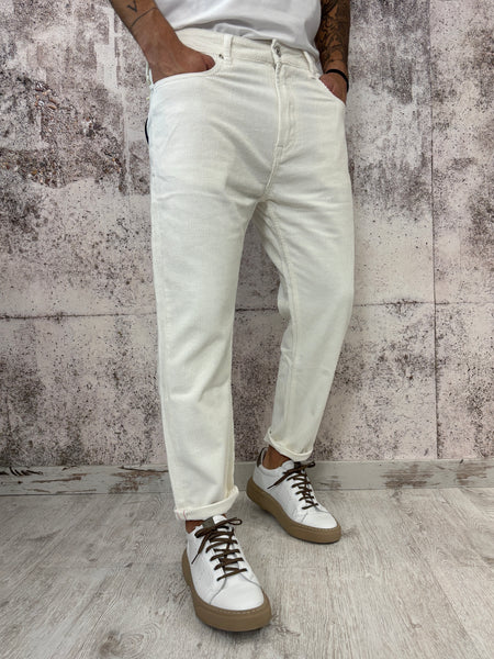 Pantalone velluto panna mod. Cooper