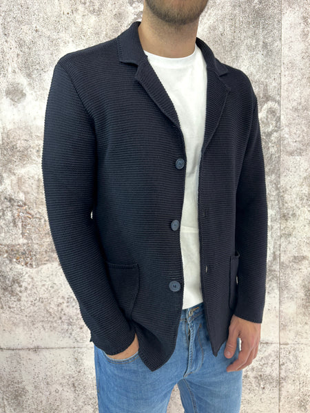 Giacca in maglia blu