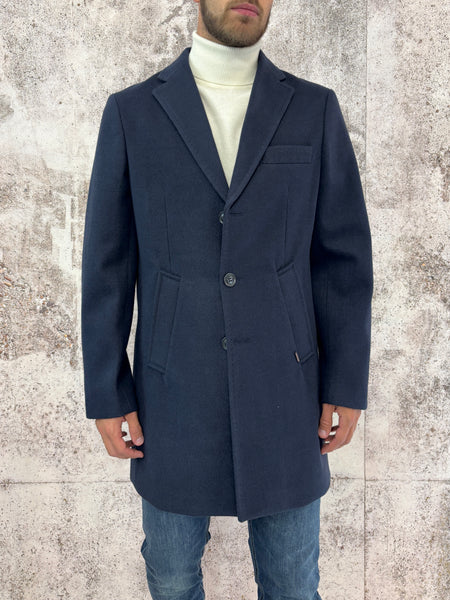 Cappotto foderato blu navy