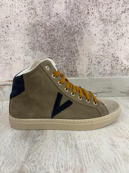 Sneakers alta Olympic beige/blu