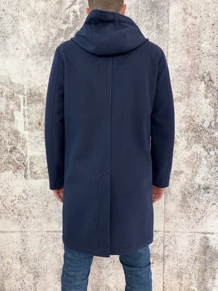Cappotto blu modello Parka