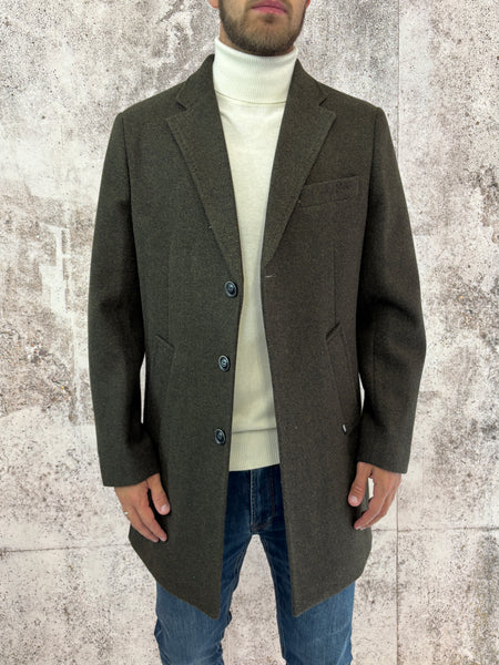 Cappotto foderato verde militare