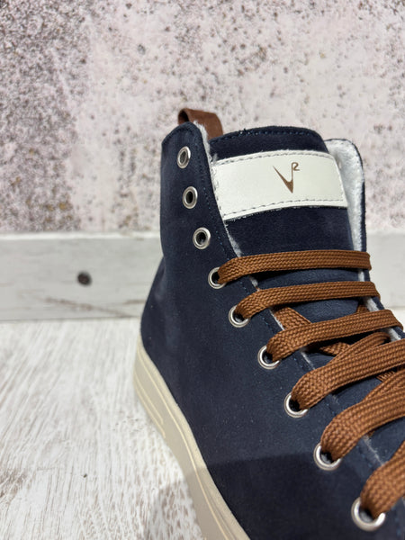 Stivaletto Teddy blu/tabacco
