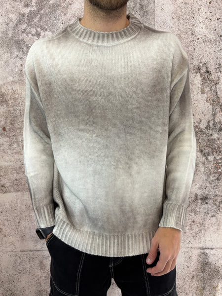 Maglione girocollo sfumato beige