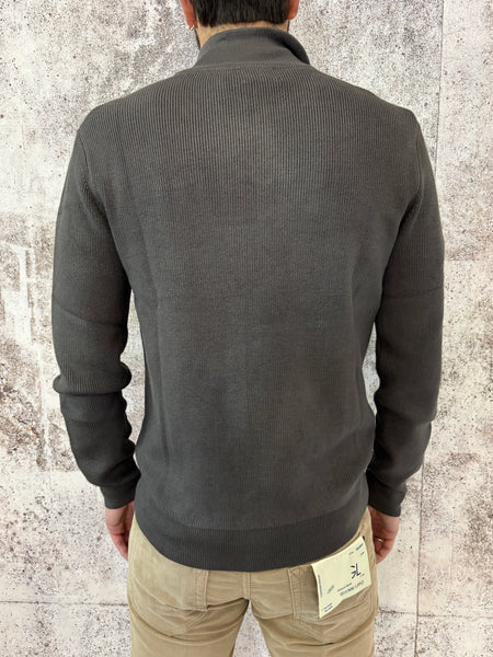 Maglione full zip verdone costine