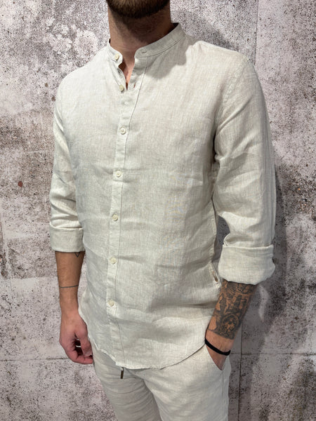 Korean sand linen shirt