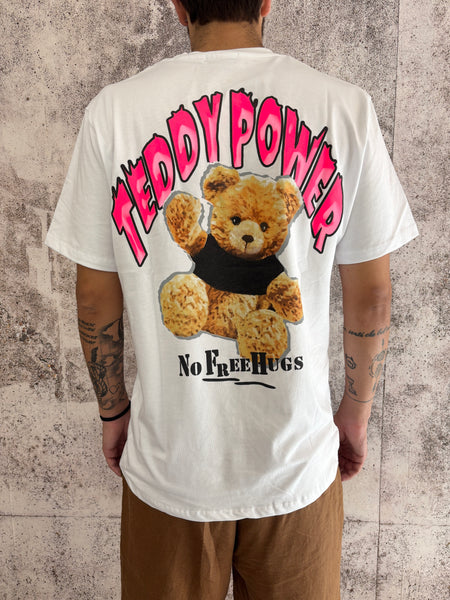 T-Shirt bianca Teddy Power