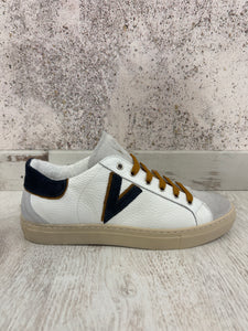 Sneakers Olympic bianca/blu/tabacco