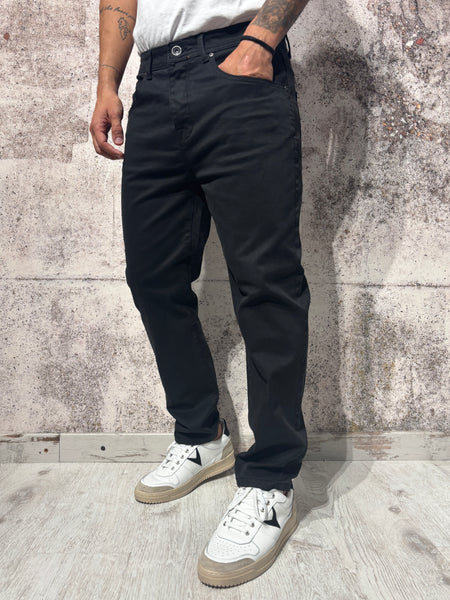 Jeans nero Carrot fit P12