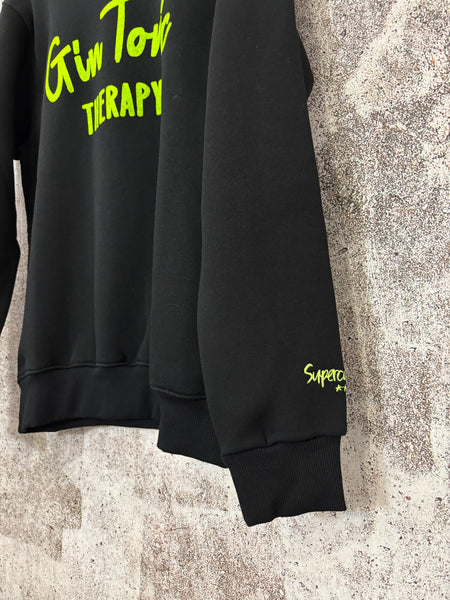 Felpa nera Gin Tonic therapy