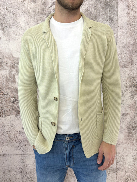 Giacca in maglia beige