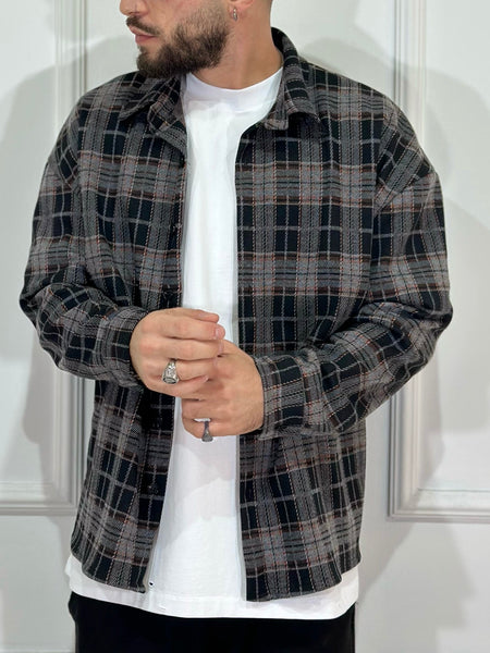 Camicia scozzese grigia /nera