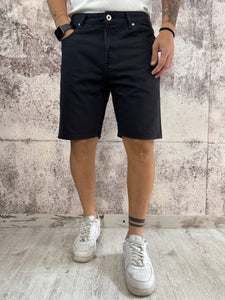 Bermuda jeans nero