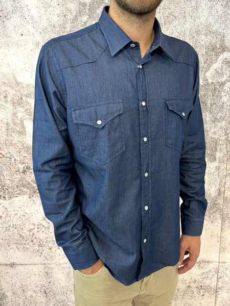 Camicia jeans lavaggio scuro