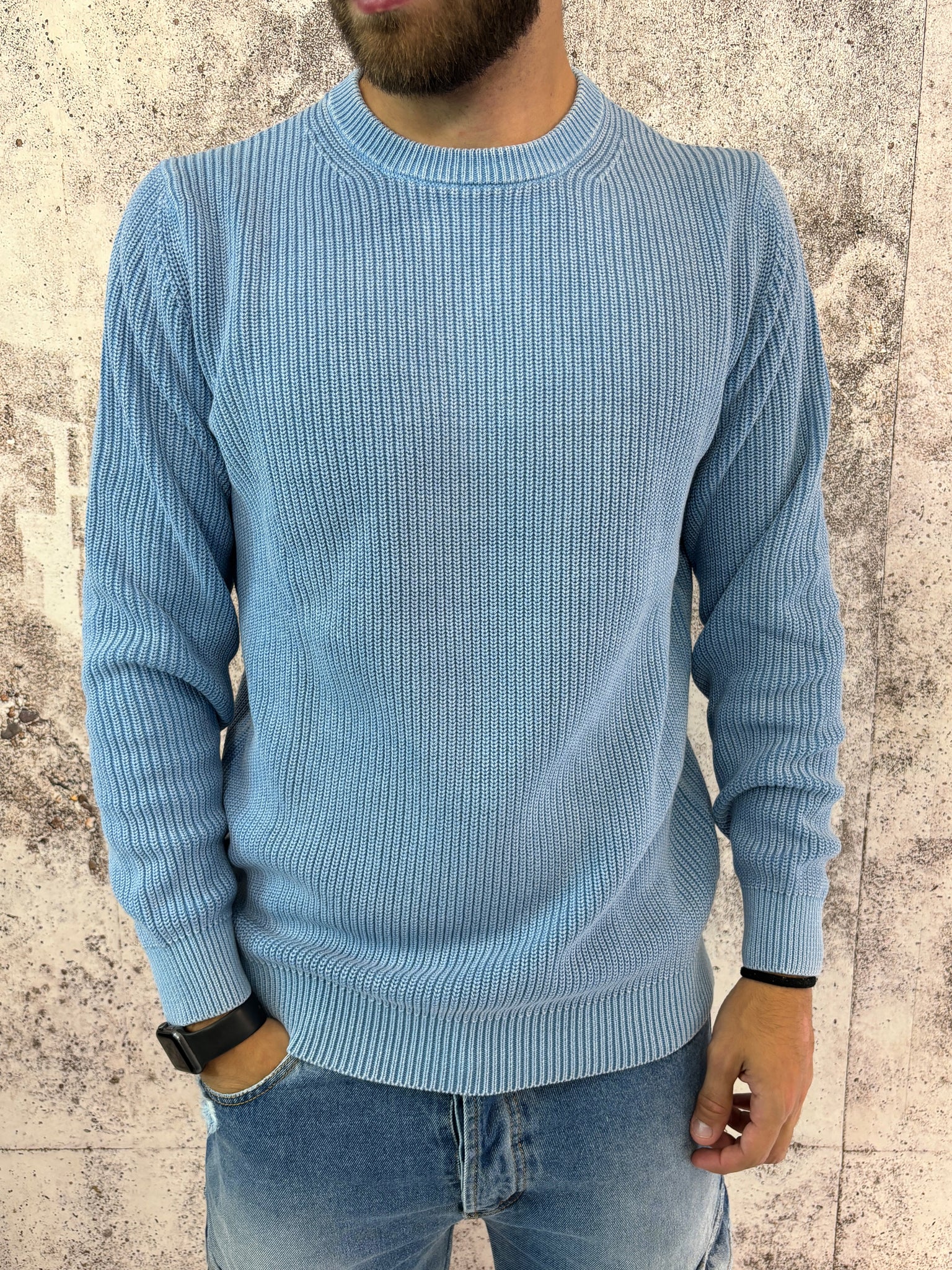 Maglione azzurro costa inglese