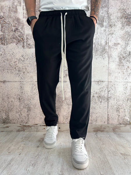 Pantalaccio misto lino nero