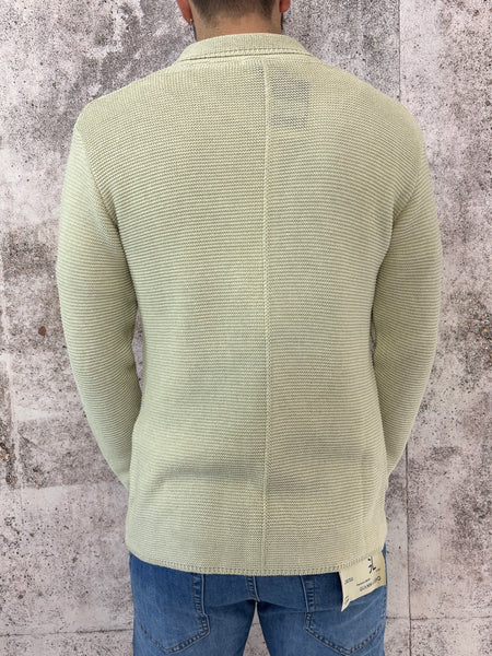 Giacca in maglia beige