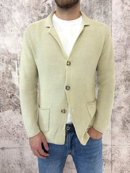 Giacca in maglia beige