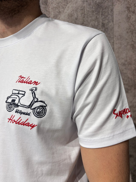 T-Shirt bianca Italian Holiday