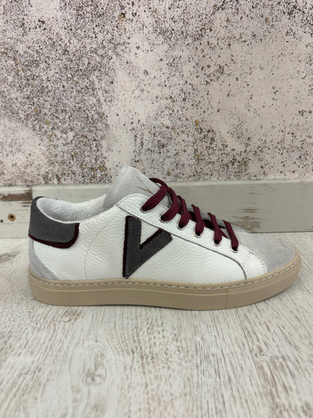 Sneakers Olympic bianca/grigia/bordeaux