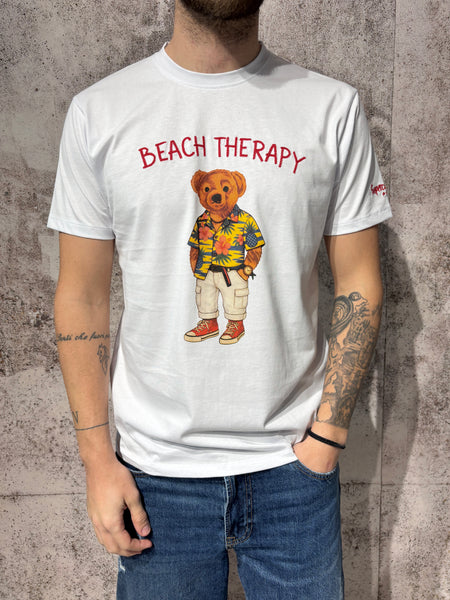T-Shirt bianca Orsetto Beach Therapy