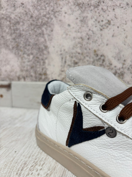 Sneakers Olympic bianca/blu/tabacco