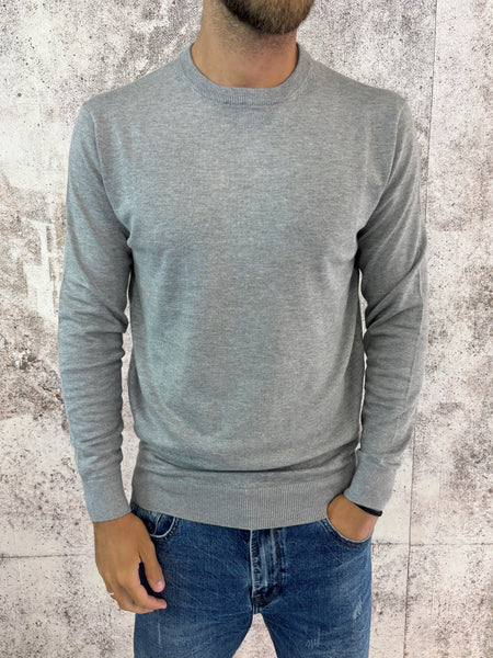 Maglioncino basic grigio mélange