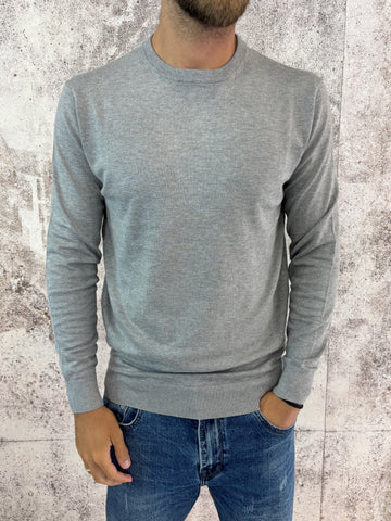 Maglioncino basic grigio mélange