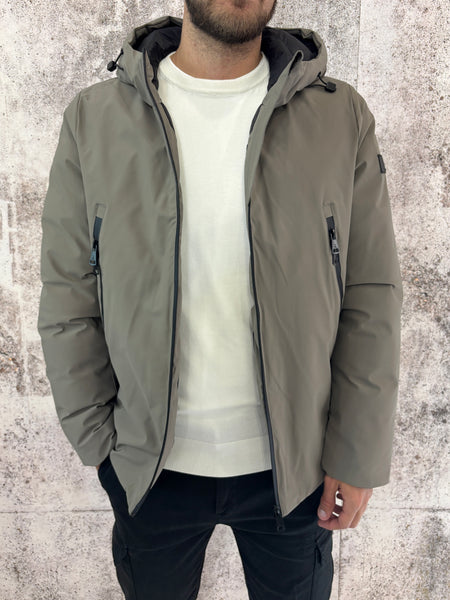 Giubbotto parka corto col. Fango