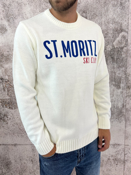 Maglione bianco St moritz