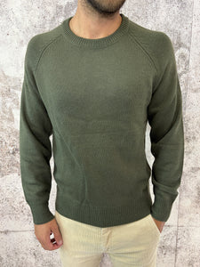 Maglione raglan verde militare
