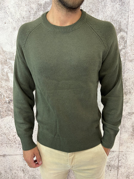 Maglione raglan verde militare