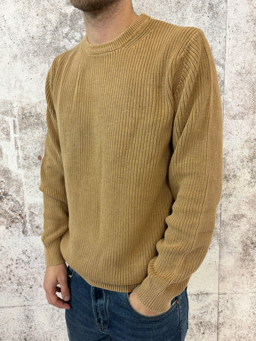 Maglione costa inglese cammello